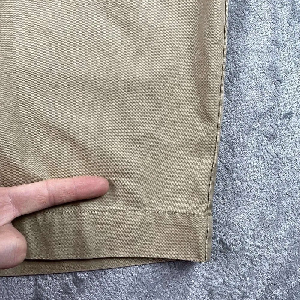 Vintage Polo Ralph Lauren Prospect Shorts Mens Sz 36 Tan Flat Front Chino *READ*